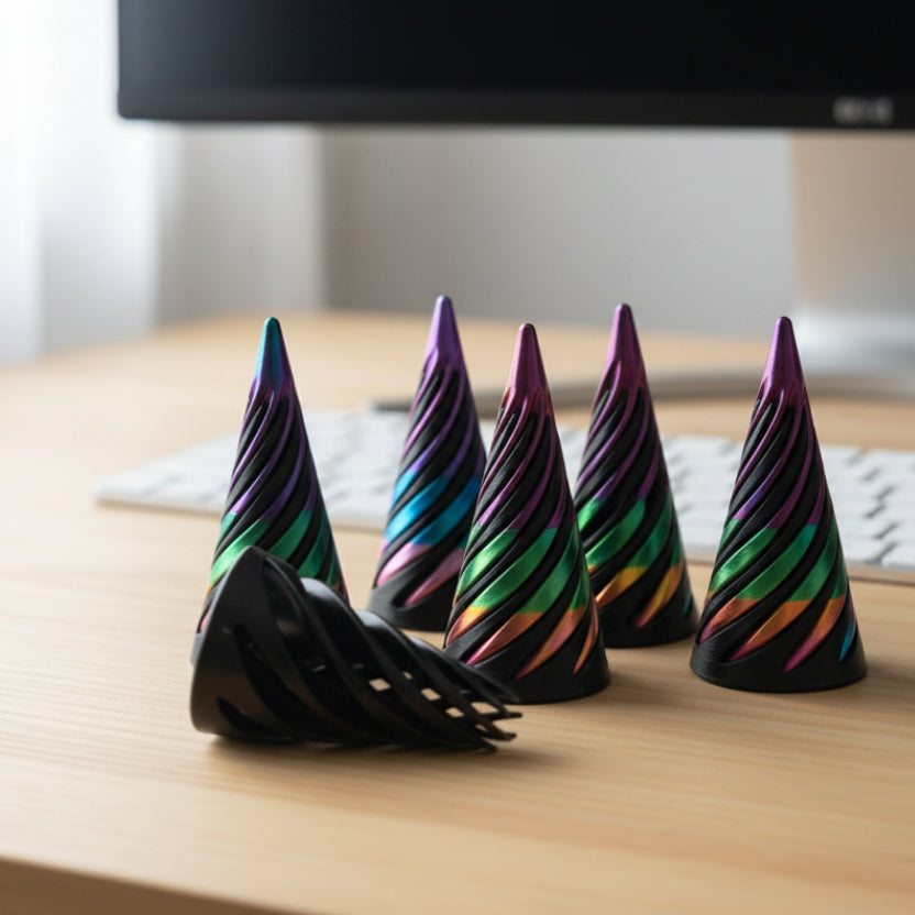 Pass-Through Spiral Fidget – Smooth Sensory Desk Toy - Pack of 6